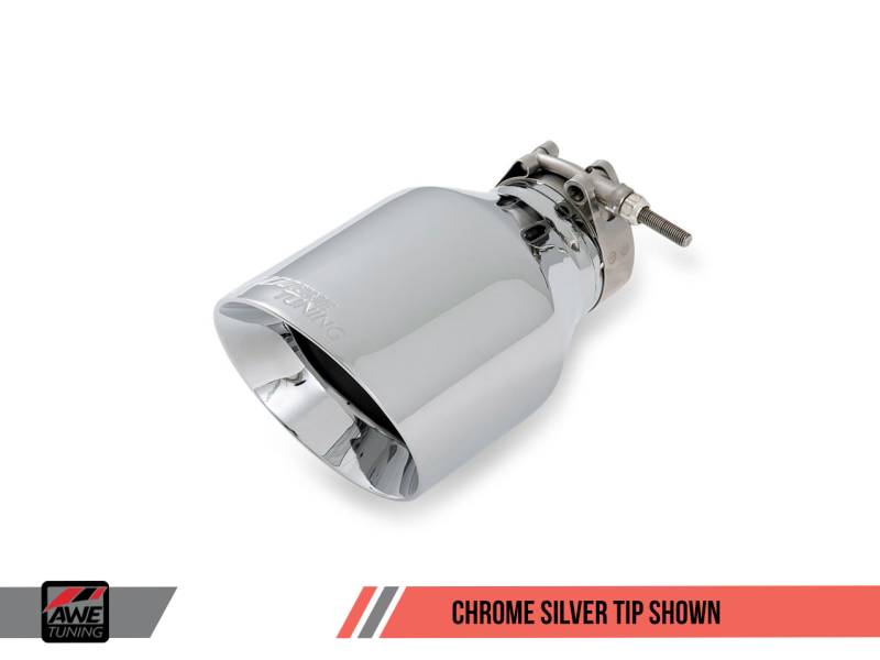 90 mm Exhaust with Chrome Silver Tips for VW MK7 Golf 1.8T Track Edition
