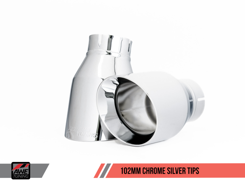Exhaust with Chrome Silver Tips for VW MK7 GTI Track Edition