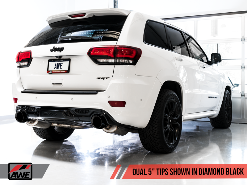 Exhaust with Diamond Black Tips for 2020 Jeep Grand Cherokee SRT Track Edition