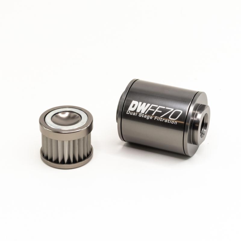 70 mm Stainless Steel 10AN 10 Micron Universal Inline Fuel Filter Housing Kit