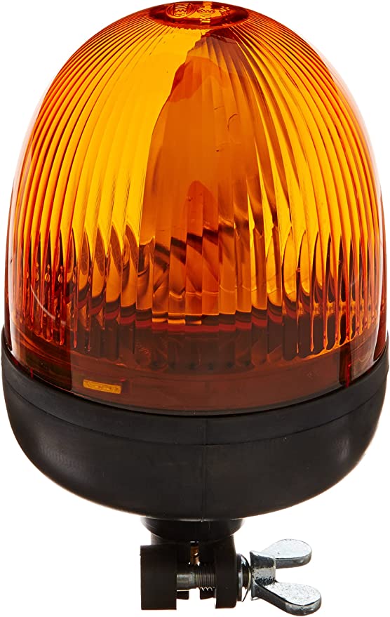 9506001 12V Rota Compact Amber Lens Beacon with Flexible Pole Mount