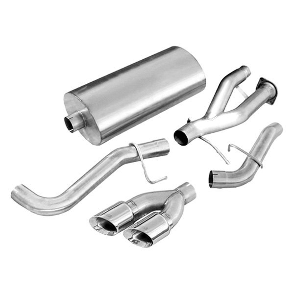 Corsa 14222 Cat-Back Exhaust System with Dual Side Exit for 2002-2006 Cadillac Escalade ESV 6.0L V8 & 2002-2006 GMC Yukon Denali, Polished -  Corsa Exhaust