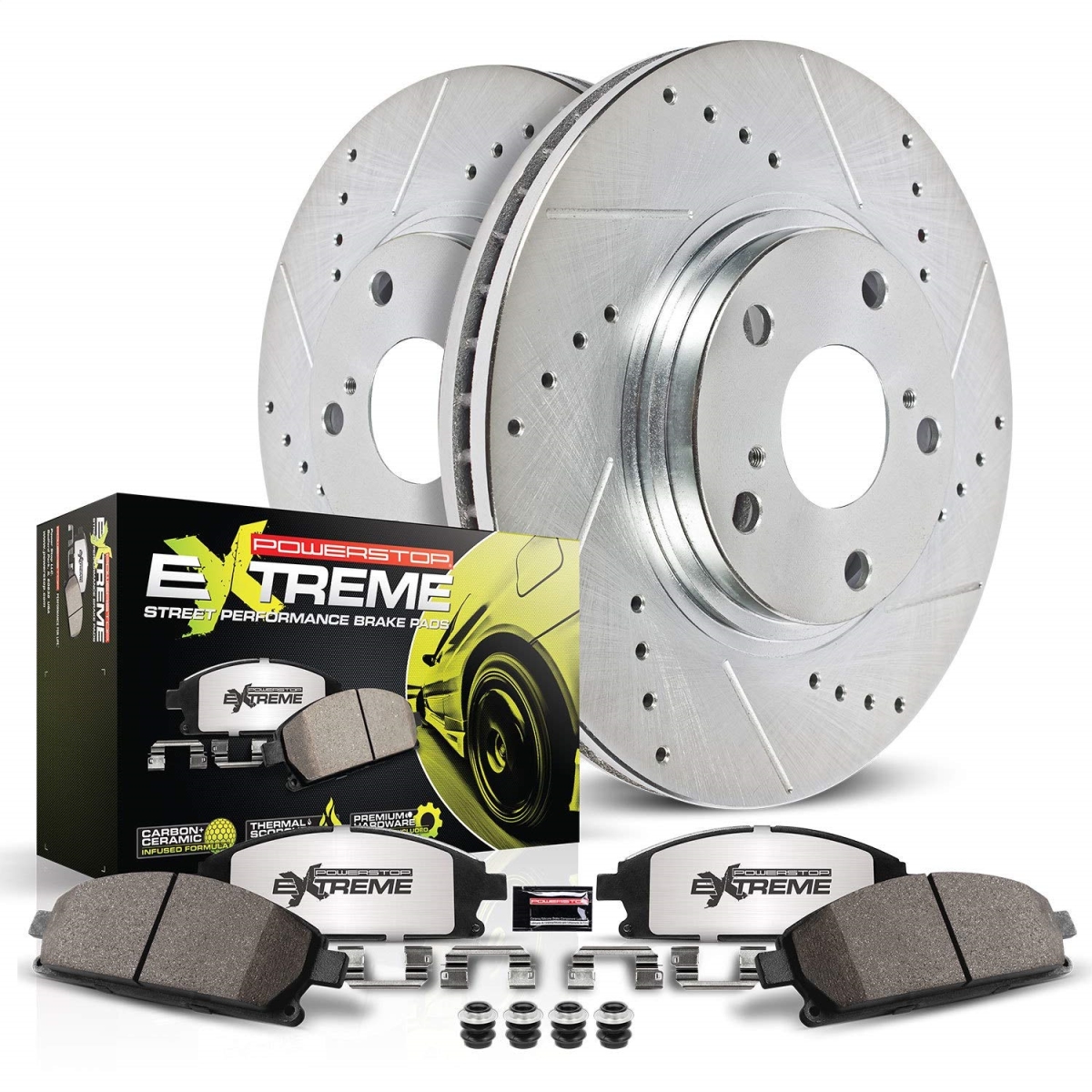 PowerStop K7045-26 Street Warrior Brake Kit for 2016-2018 Cadillac ATS Rear Z26