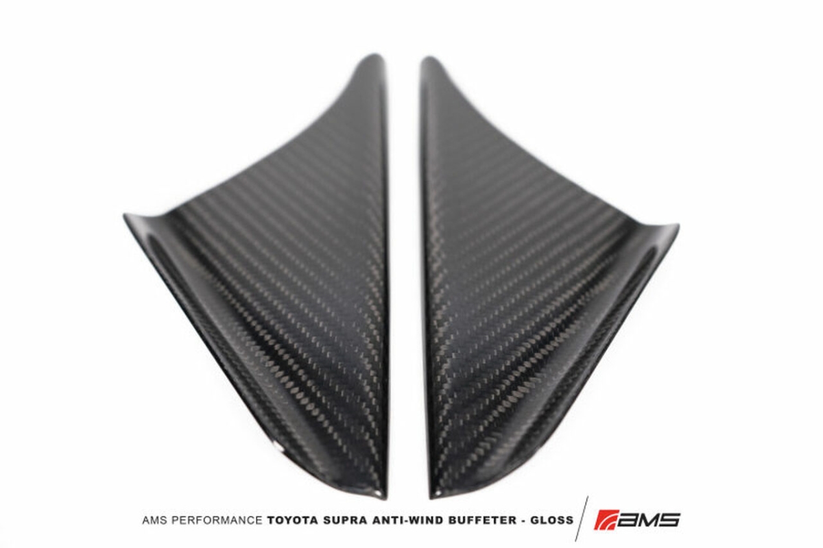 Picture of AMS AMS.38.06.0002-1 Performance Anti-Wind Buffeting Gloss Carbon Kit for 2020 Plus Toyota GR Supra