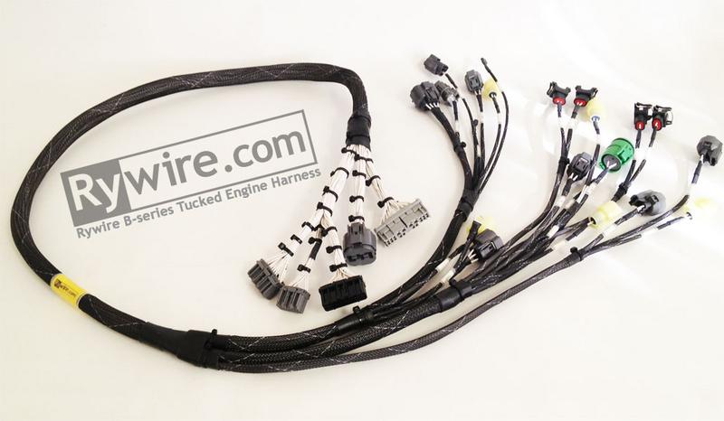 RY-K2-BASE Tucked Budget Engine Harness with OBD2 2002-2004 RSX K20 Sensor & Firewall VSS for Honda K-Series