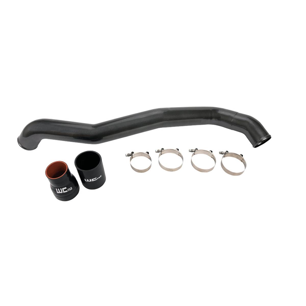 WCF100353-GB 3 in. Duramax Driver Side Intercooler Pipe for 2011-2016 Chevrolet 6.6L LML, Gloss Black
