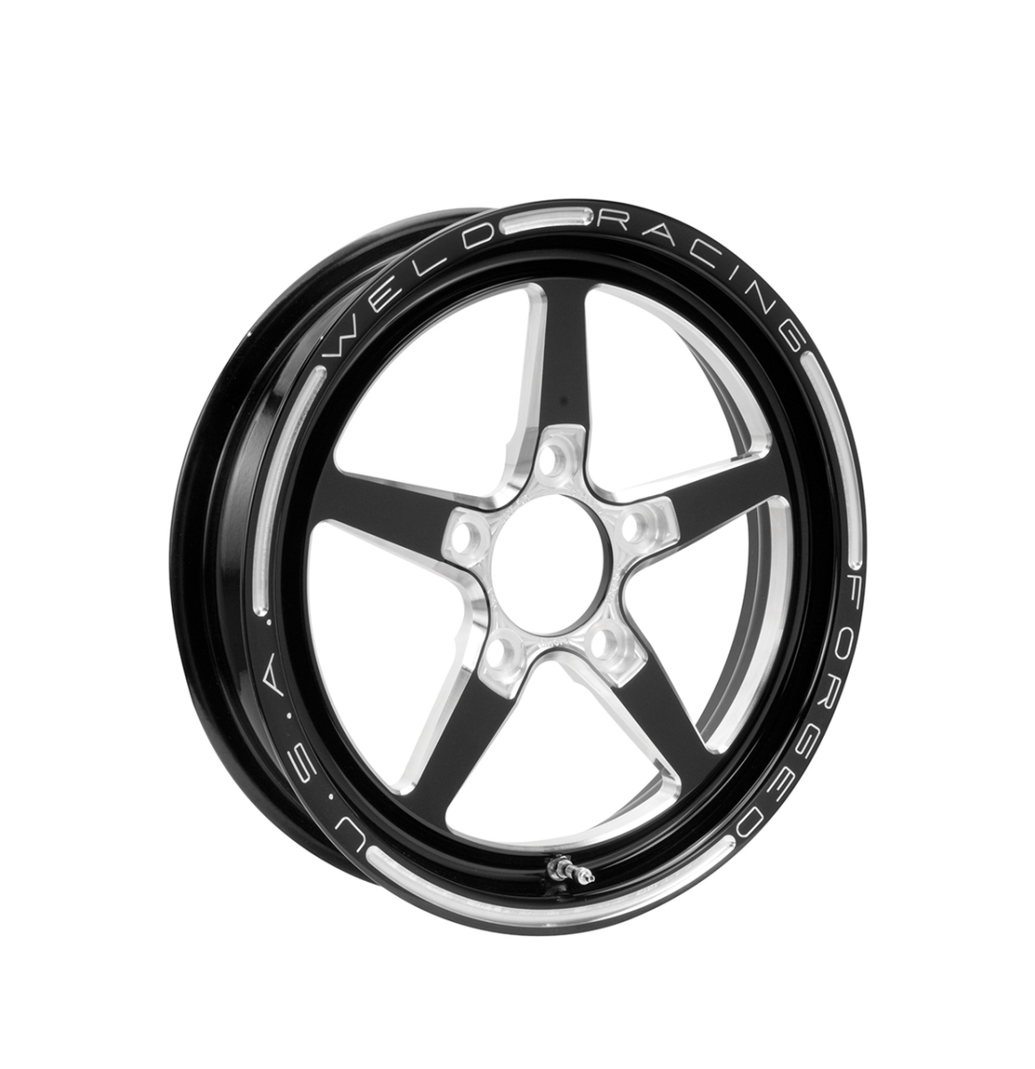 2.7 in. 18x6-5x115 BP & BS Alumastar Non-Beadlock Wheel, Black