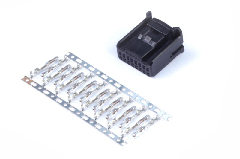 16 Pin TYCO Plug & Pins, Black & Clear