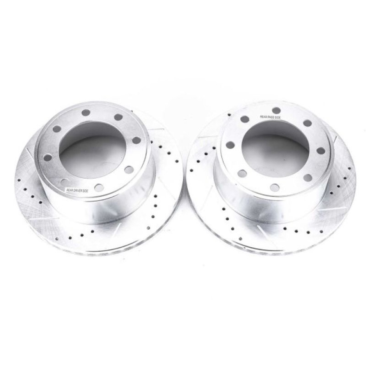 Powerstop AR85116XPR Super Duty Rear Evolution Drilled & Slotted Rotors Fits for 2005-2012 Ford F-250