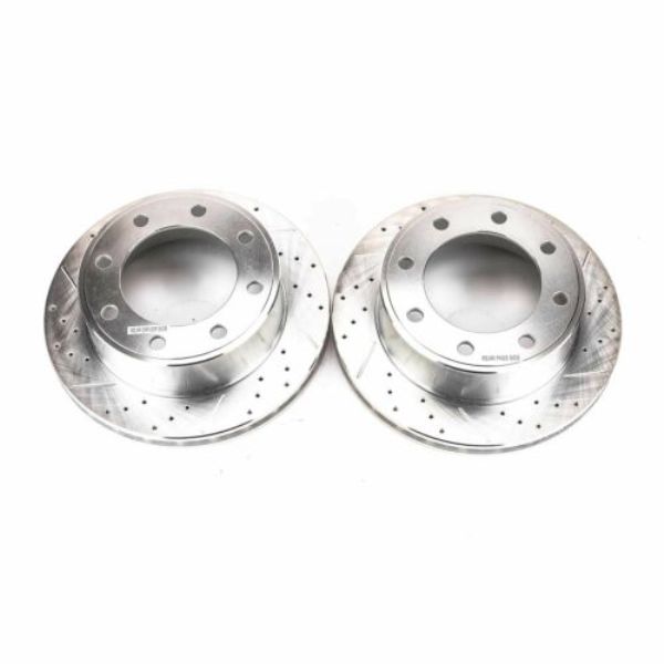 Powerstop AR8571XPR Rear Evolution Drilled & Slotted Rotors Fits for 2000-2005 Ford Excursion