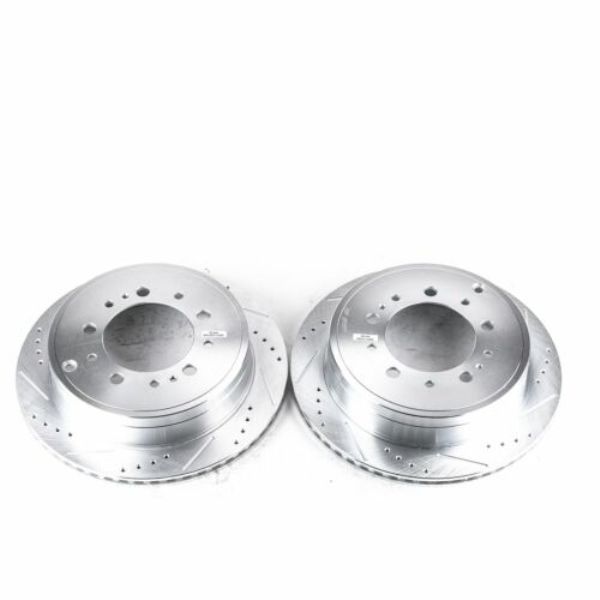 Powerstop JBR1355XPR Rear Evolution Drilled & Slotted Rotors Fits for 2008-2011 Lexus Lx570