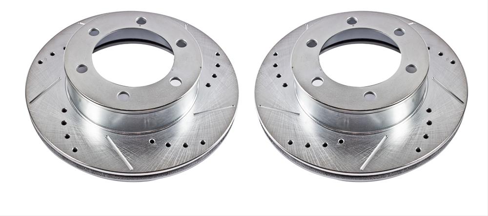 Powerstop JBR791XPR 4Runner Front Evolution Drilled & Slotted Rotors - Pair for 2004 Toyota Tacoma