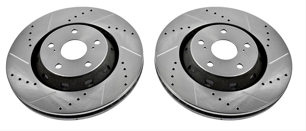 Powerstop JBR1395XPR Front Evolution Drilled & Slotted Rotors for 2010-2019 Lexus GX460 - Set of 2