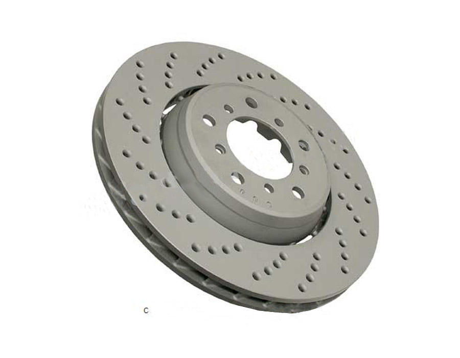 227.42077L Slotted & Drilled Left Rear Rotor for Nissan