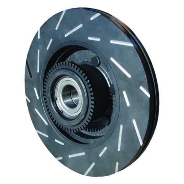Geomet Coated USR Slotted Rear Rotors for 1991-1996 Ford Escort 1.8
