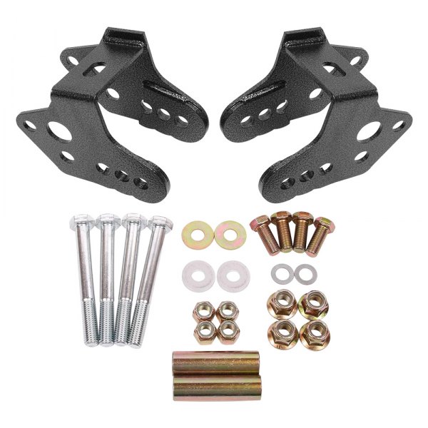 CAB740H Control Arm Relocation Bracket with Black Hammer Tone for 1979-2004 Ford Mustang