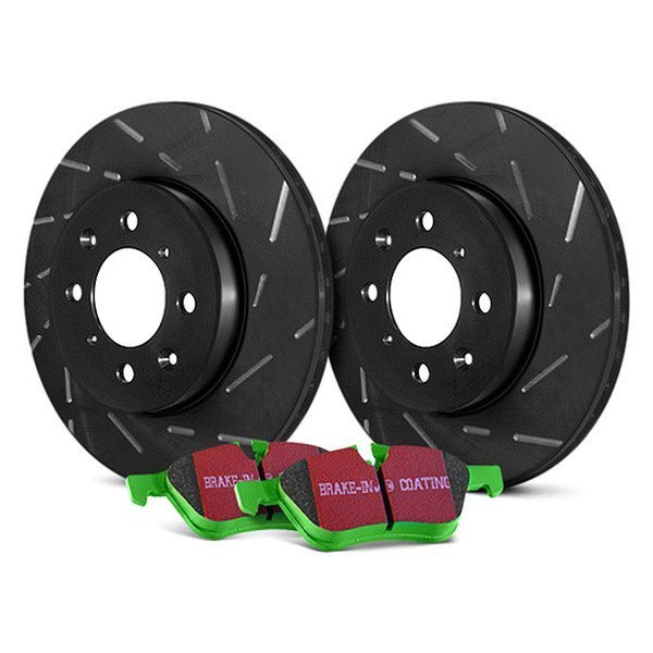 Picture of EBC S2KR2562 Stage 2 Sport Slotted Rear Brake Kit with Greenstuff Brake Pads