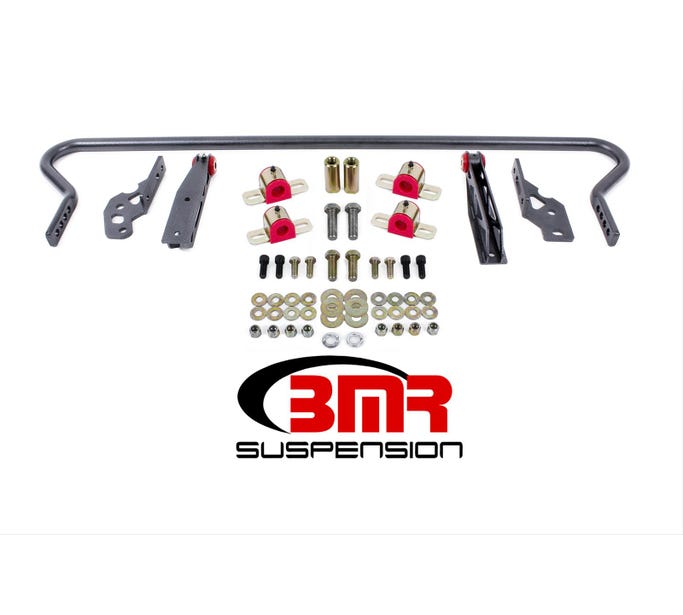 SB042H 25 mm Rear Hollow Adjustable Sway Bar Kit with Bushings for 2011-2014 BMR S197 Mustang - Black Hammertone