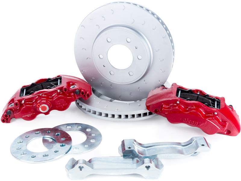 347 x 36 mm Rotors 6-Piston Red Front Brake Kit for 2010  Plus Ford F-150