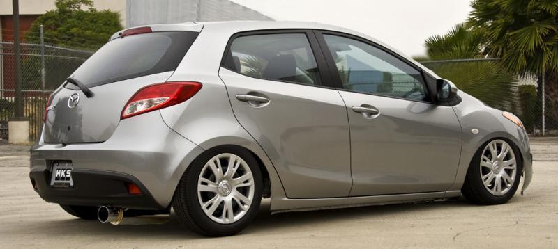 Hi-Power Rear Section Exhaust with External Resonator for 2011 Mazda 2 Silent