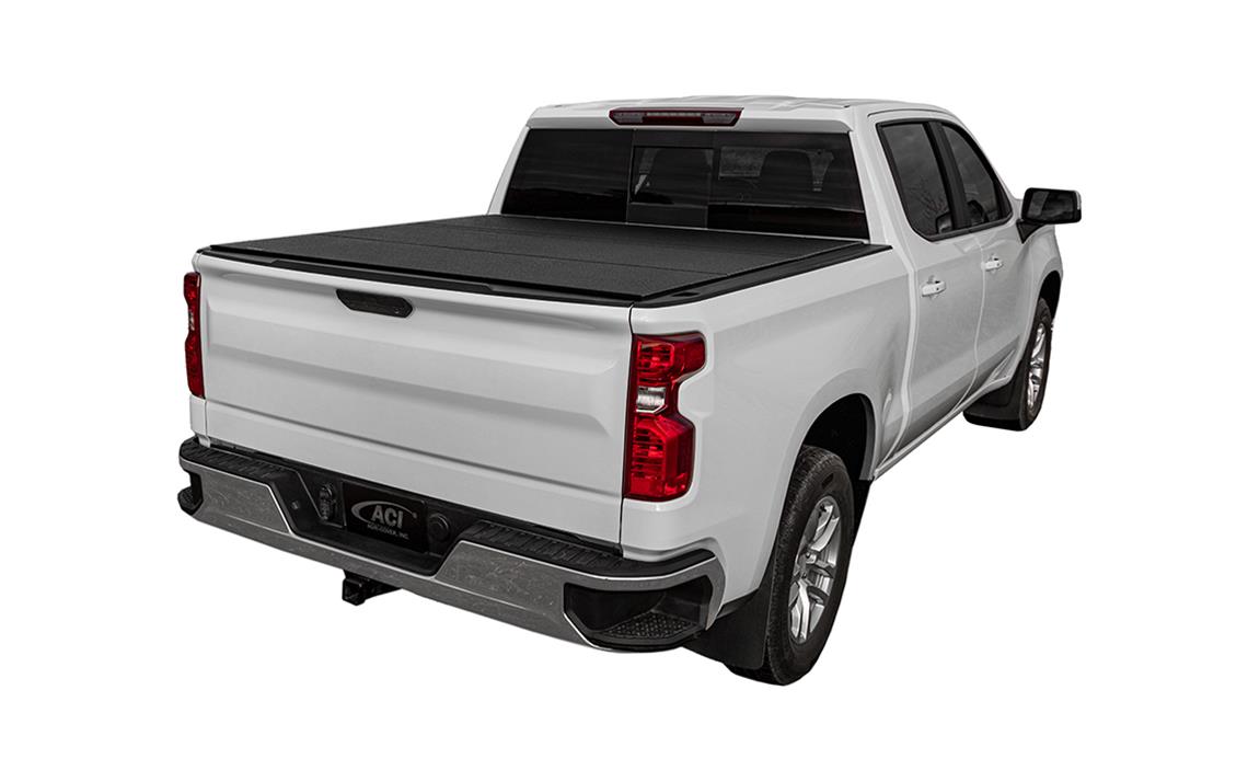 B3020019 LoMax Folding Hard Covers for 2014-2018 Chevrolet Silverado 1500 5 ft. 8 in. Bed, Black Urethane