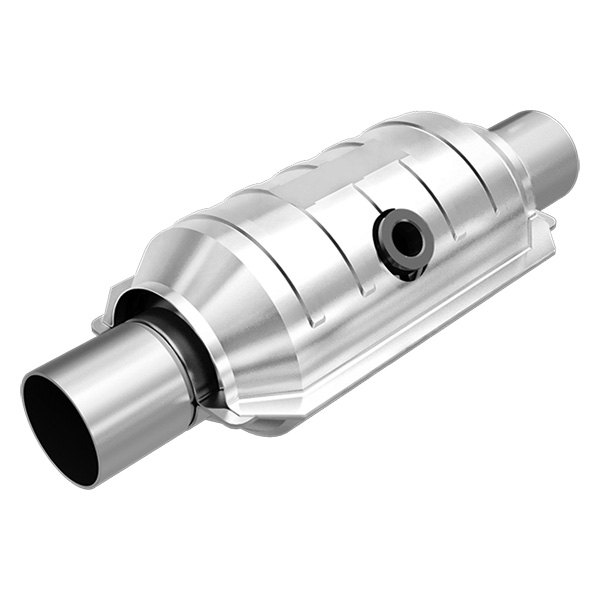 54055 2.25 in. Standard Heatshield Covered Universal Fit Round Body Catalytic Converter