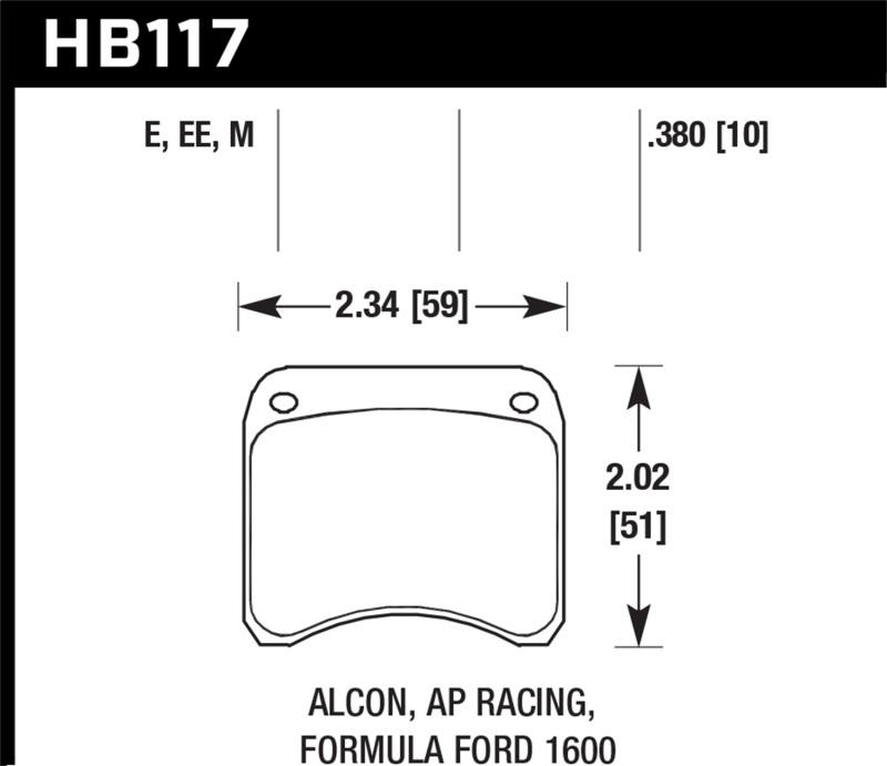 Race Brake Pads for AP Racing CP3696 Blue 9012