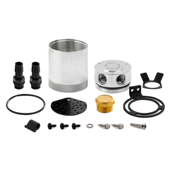 MMBCC-CBTWO-P Polished 2-Port Compact Baffled Oil Catch Can