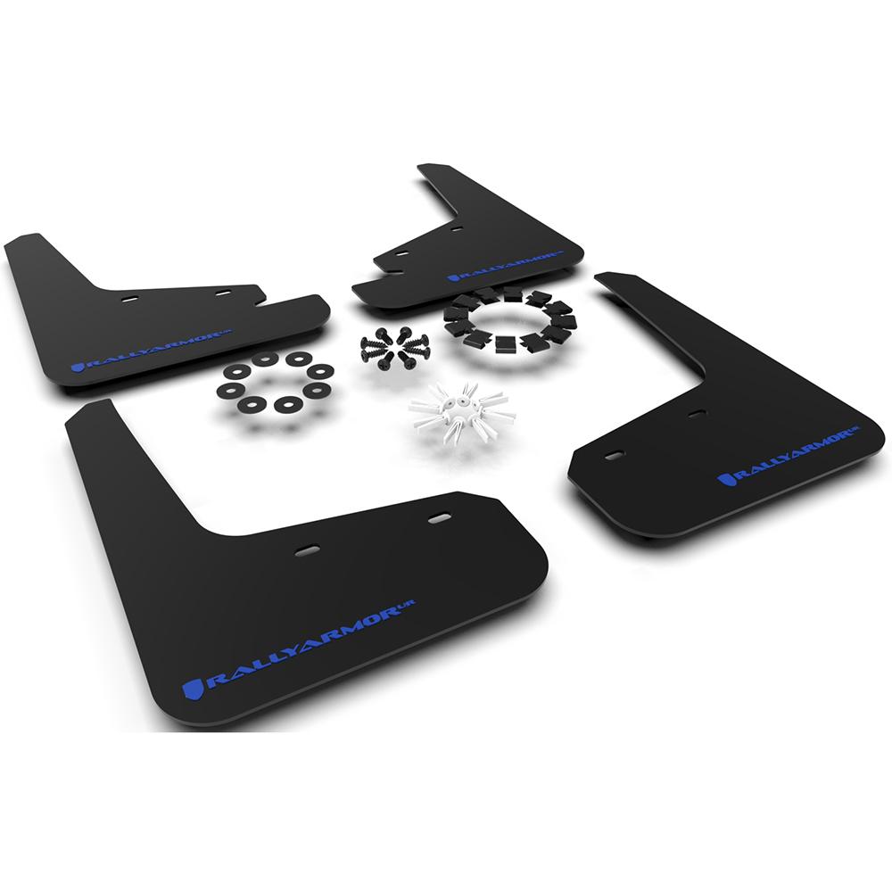 MF72-UR-BLK-BL UR Black Mud Flap with Blue Logo for 20-21 Tesla Model Y