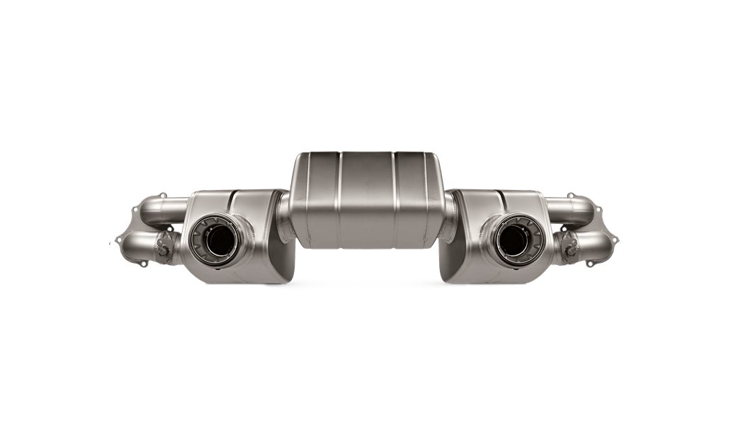 S-PO-TI-18-1-TP Slip-On Line Exhaust System with Titanium Tips for 2020 Plus Porsche Cayman GT4 718