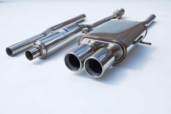 HS07MCSGTP Stainless Steel Tip Cat-back Exhaust System for 2007 Plus R56 Mini Cooper S Q300