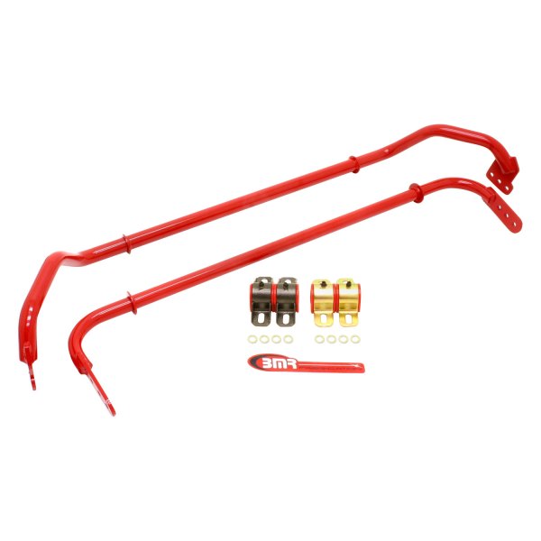 Front & Rear Sway Bar Kit with Bushings for 2010-2011 Chevy Camaro, Red