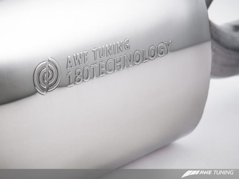 Exhaust System with Single Side Diamond Tips for Audi B8 A4 Touring Edition, Black