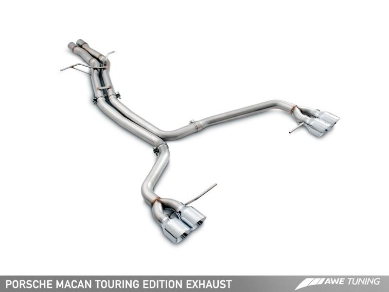 3015-43072 102 mm Exhaust System with Diamond Tips for Porsche Macan Touring Edition, Black