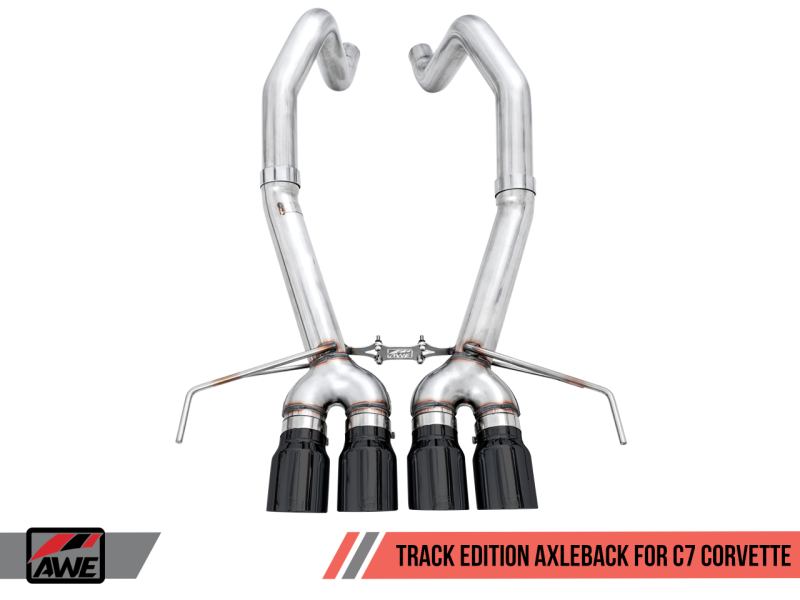 Track Edition Axle-Back Exhaust with Tips for 2014-2019 Chevy Corvette C7 Z06 & ZR1, Black