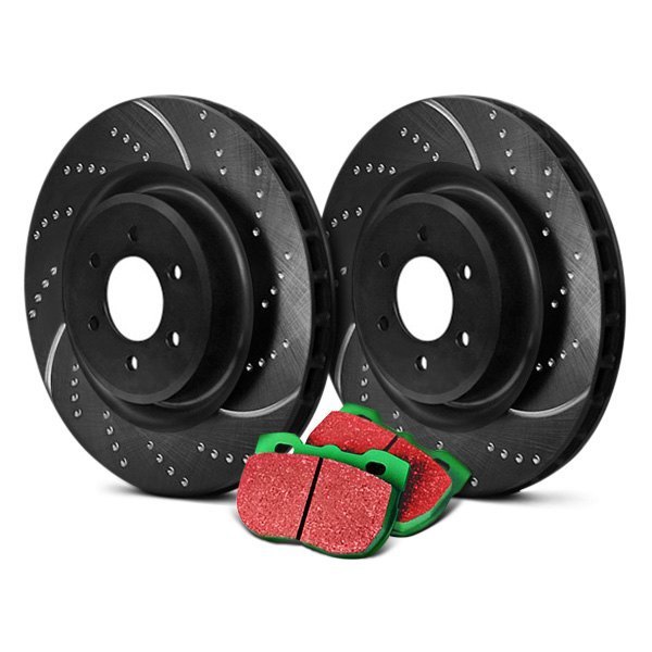 S10KF1198 Stage 10 Super Sport Dimpled & Slotted Front Brake Kit