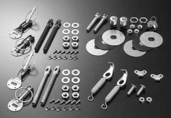00B 817 AB Black Hood Pins - Aluminium