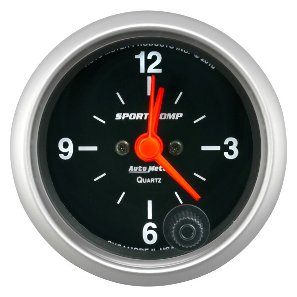 AutoMeter 3385 2.06 in. Sport-Comp 12 Hour Analog Clock Gauge