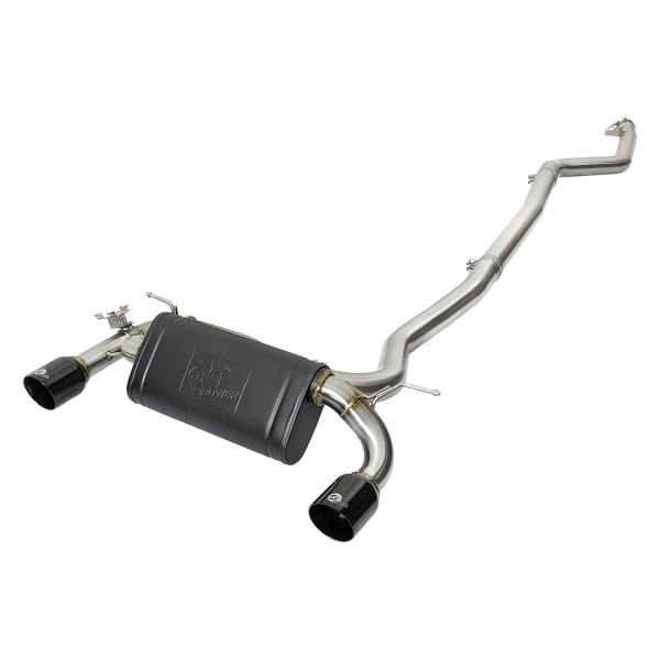 aFe 49-36334-B Stainless Steel Cat-Back Exhausts with Black Tips for 2016-2017 BMW 340i-iX 440i-iX F3X L6-3.0L B58