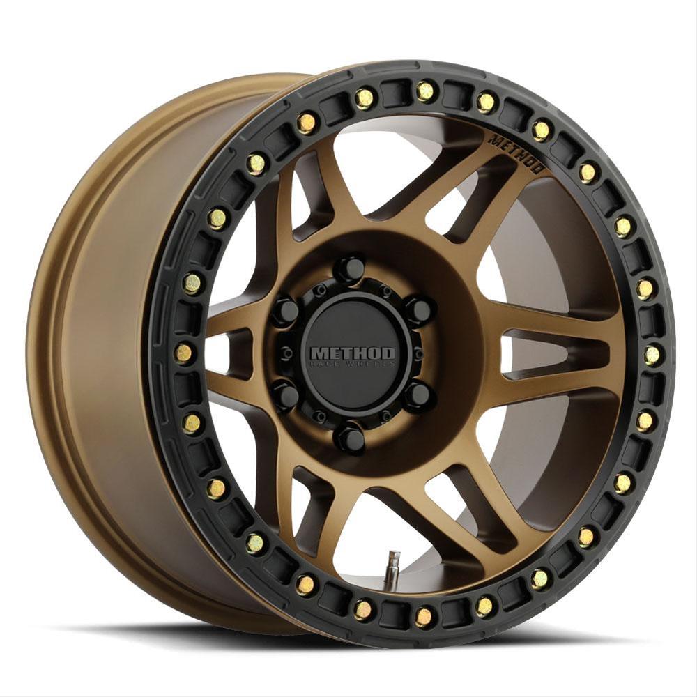 17 x 9 in. & 6x5.5 Bolt Pattern -44 mm Offset 108 mm CB MR106 Beadlock Bronze with BH-H24125 Wheel