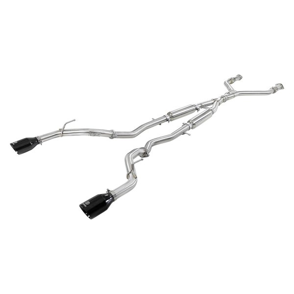 aFe 49-36132NM-B 304 SS Cat-Back Exhaust System with Split Rear Exit for 2016-2018 Infiniti Q50 V6-3.0L