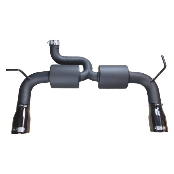 SES5004BLK 304 SS Axle-Back Exhaust System with Split Rear Exit for 2007-2017 Jeep Wrangler
