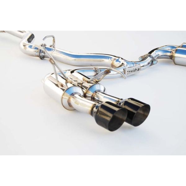 Single Layer Quad Black Tip Cat-Back Exhaust for 2015 Plus Subaru WRX & STI Gemini R400
