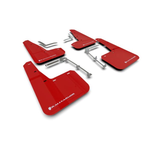 MF74-UR-RD-WH Hatchback Red Mud Flap with White Logo for 2020-2022 Toyota GR Yaris