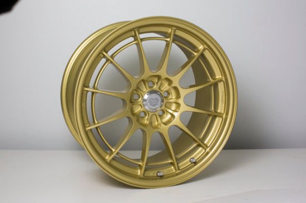 18 x 9.5 in. NT03 Plus M 5 x 100 mm 40 mm Offset Wheel, Gold