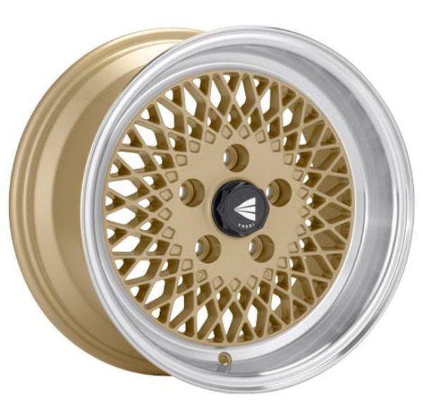 15 x 7 in. 92 Classic Line 38 mm Offset 4 x 114.3 mm Bolt Pattern Wheel, Gold