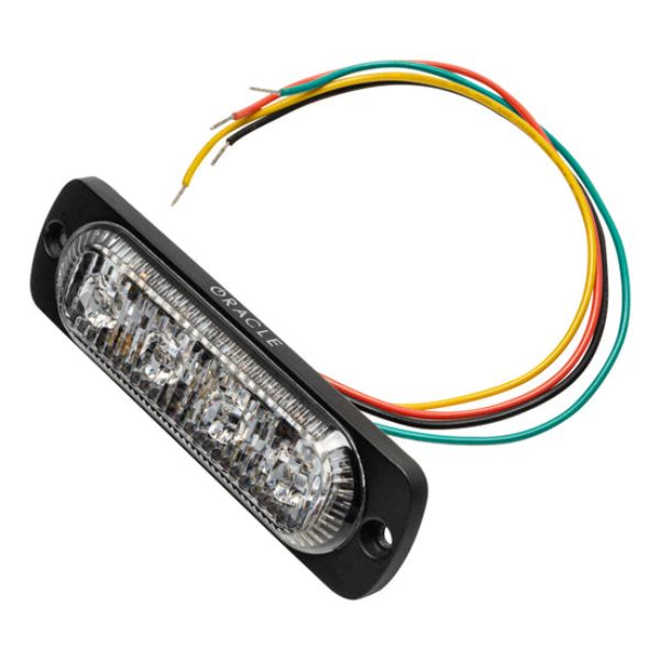3512-023 4 LED Dual Color Slim Strobe, Amber & White