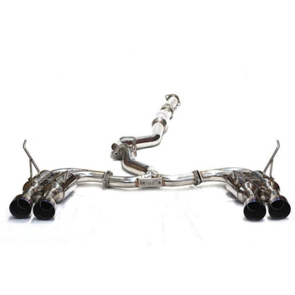 HS15STIGM4ST Single Layer Quad Titanium Tip Cat-Back Exhaust for 2015 Plus Subaru WRX, STI Gemini & R400