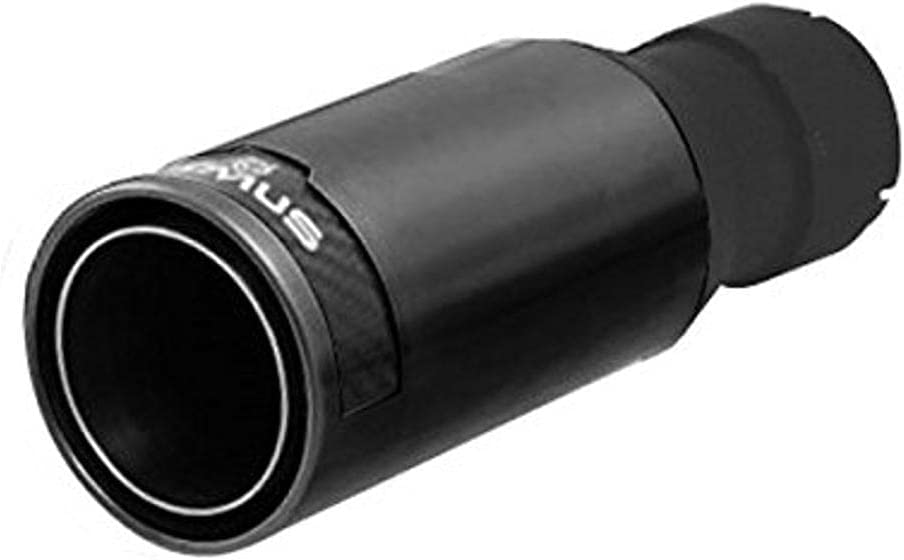 0010 84CB 84 mm Black Chrome Straight with Carbon Insert Tail Pipe Set for 2006 Peugeot 207 1.4L & 1.6L - Pack of 2
