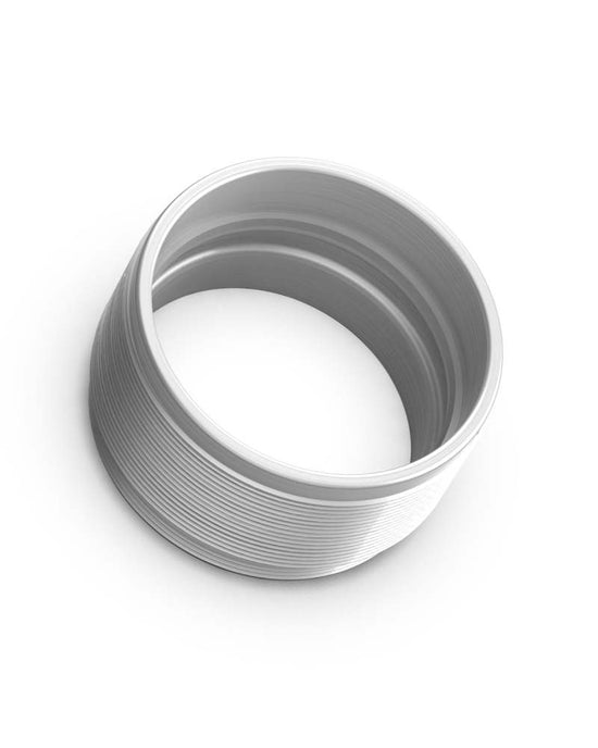 52-ST-SNOUT-SILVER Super Touring Threaded Snout with Satin Clear Cover Plate, Anodized Silver